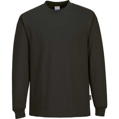 Portwest Anti Static ESD Long Sleeve T Shirt Black S