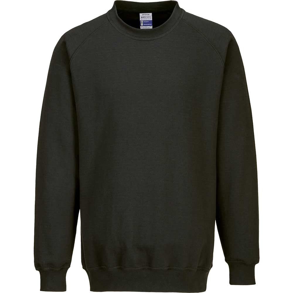 Portwest Anti Static ESD Sweatshirt Black 3XL - Image 1