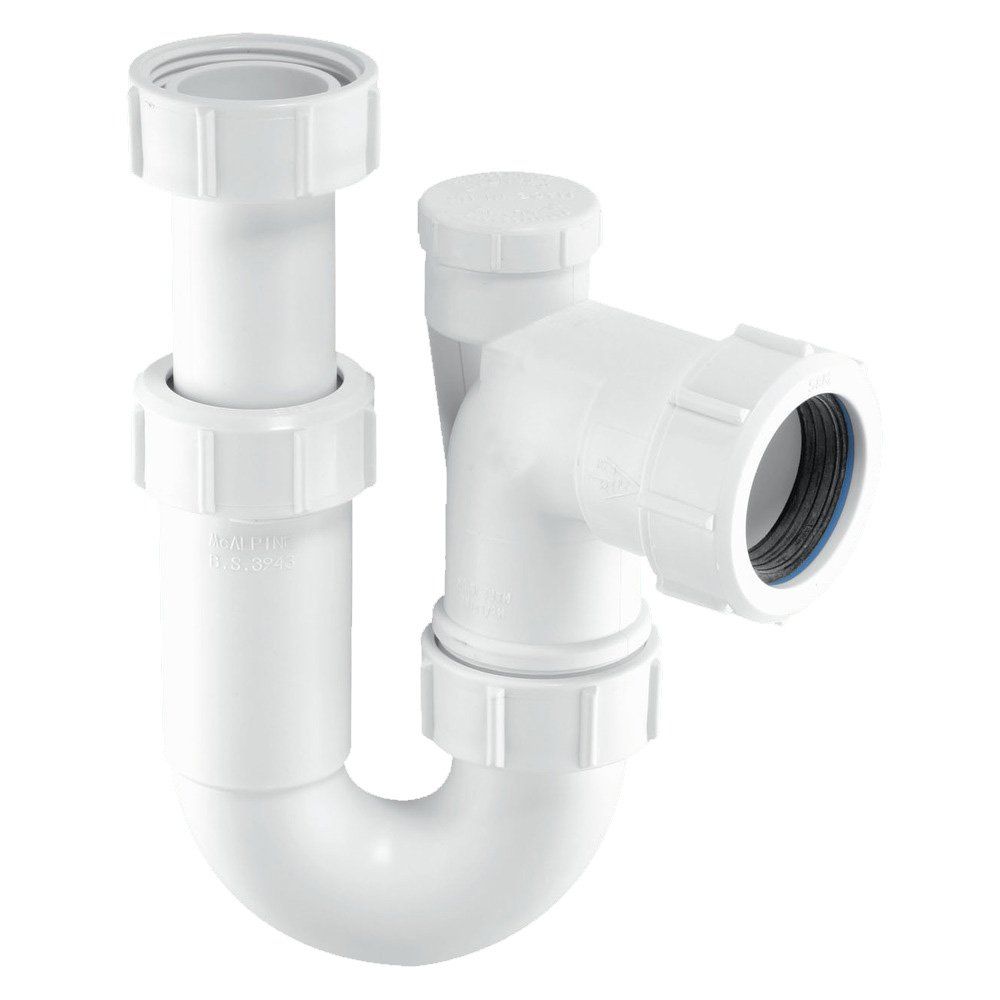 McAlpine ASA10V 1.25" Anti-Siphon Adjustable P Trap 75mm Seal - Image 1
