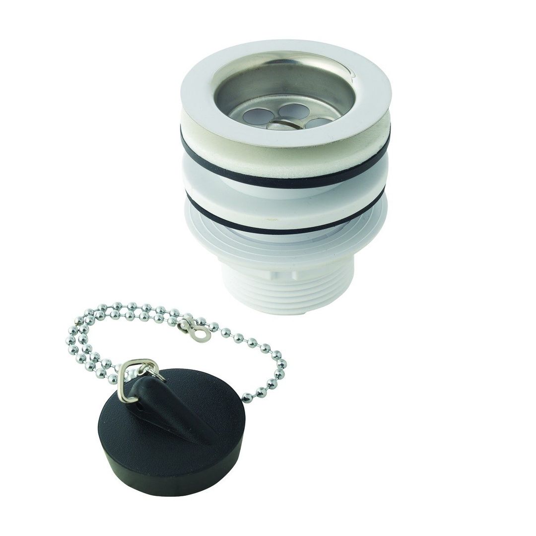 McAlpine BSW11PC 1 1/4 Inch Centre Pin Basin Waste with Plug & Chain - Image 1