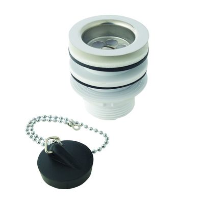 McAlpine BSW11PC 1 1/4 Inch Centre Pin Basin Waste with Plug & Chain