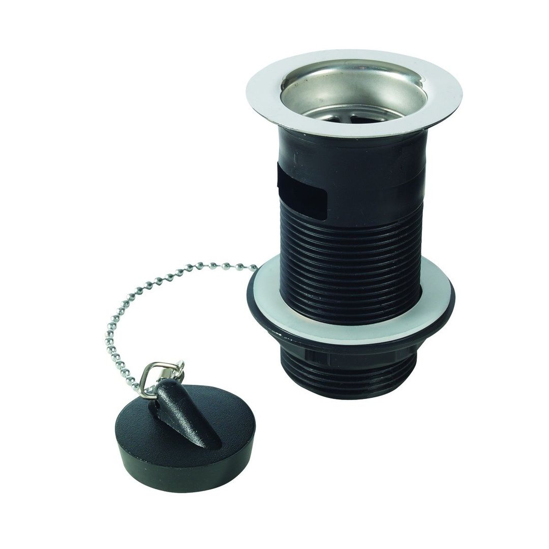 McAlpine BSW12C 1 1/4" Slotted Basin Waste & Chain - Image 1