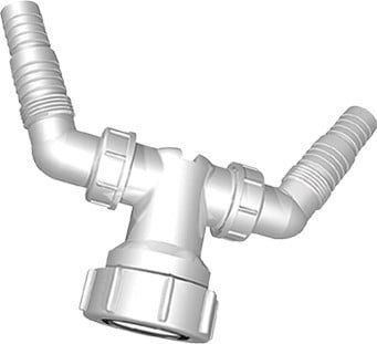 McAlpine V33WM Twin Connector for plumbing two domestic appliance discharge hoses into Standpipe Tra