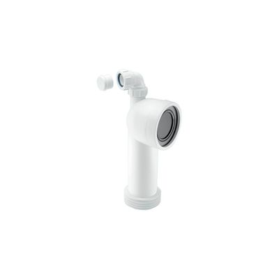 McAlpine WC-CON8V 90 Degree Bend Adjustable Length Rigid WC Connector with Vent Boss 4in x 110mm - Thumbnail 2