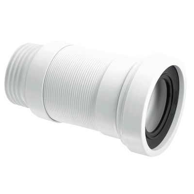 McAlpine 3½" / 90mm Straight Flexible WC Connector (Medium) Flexible Toilet Waste