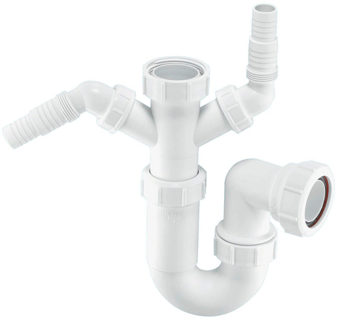 McAlpine WM11 Sink P Trap & 2 Nozzles 38mm - Image 1