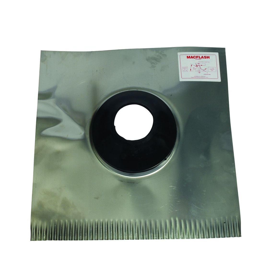 Aluminium Roof Flashing 18in x 18in Base x 4in Pipe RS1 - Image 1