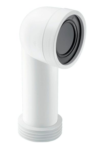 McAlpine 90DEG Bend Adjustable Length Extended Inlet Rigid WC Connector