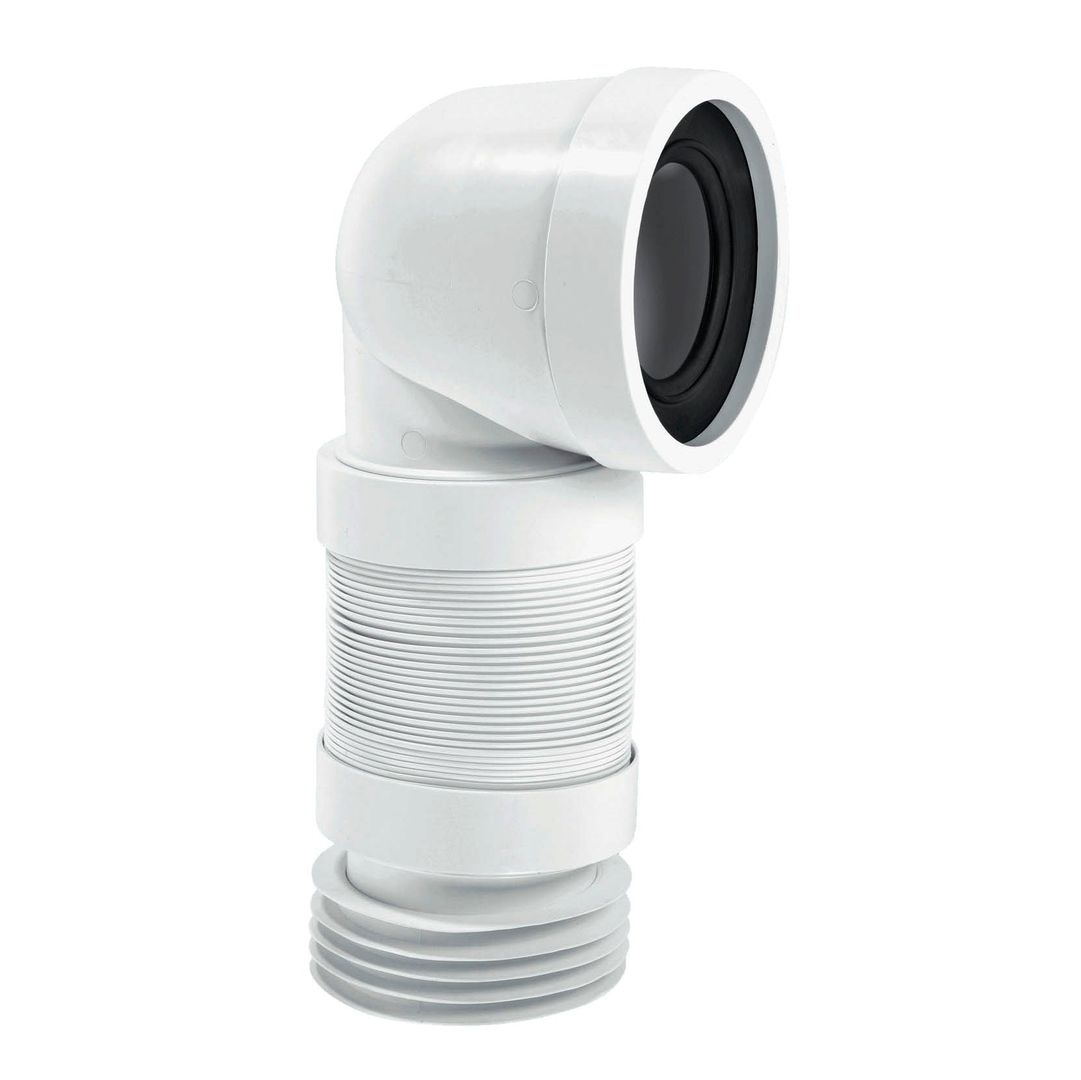 Mcalpine 90 Degree Flexible Tail WC Connector WC-CON8F - Image 1