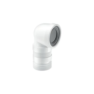 McAlpine 90 Degree Flexible WC Connector (Short) Bend Toilet Soil Connector - Thumbnail 2