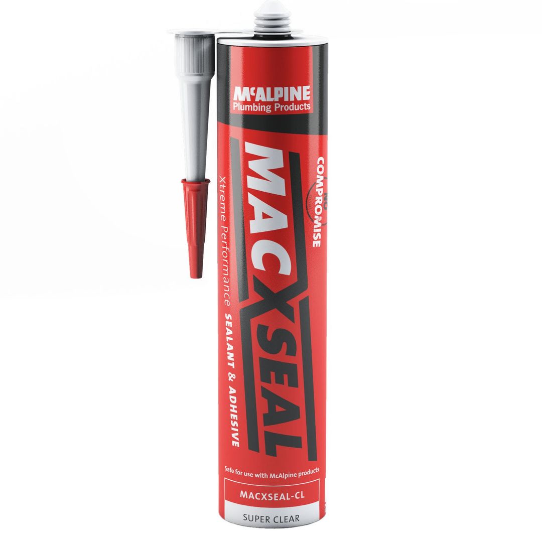 McAlpine MACXSEAL-CL Macxseal Sealant & Adhesive Super Clear 290ml - Image 1