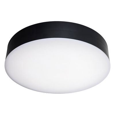 Firstlight LED Glaze Outdoor Ceiling Light Warm White 3000K Opal in Black