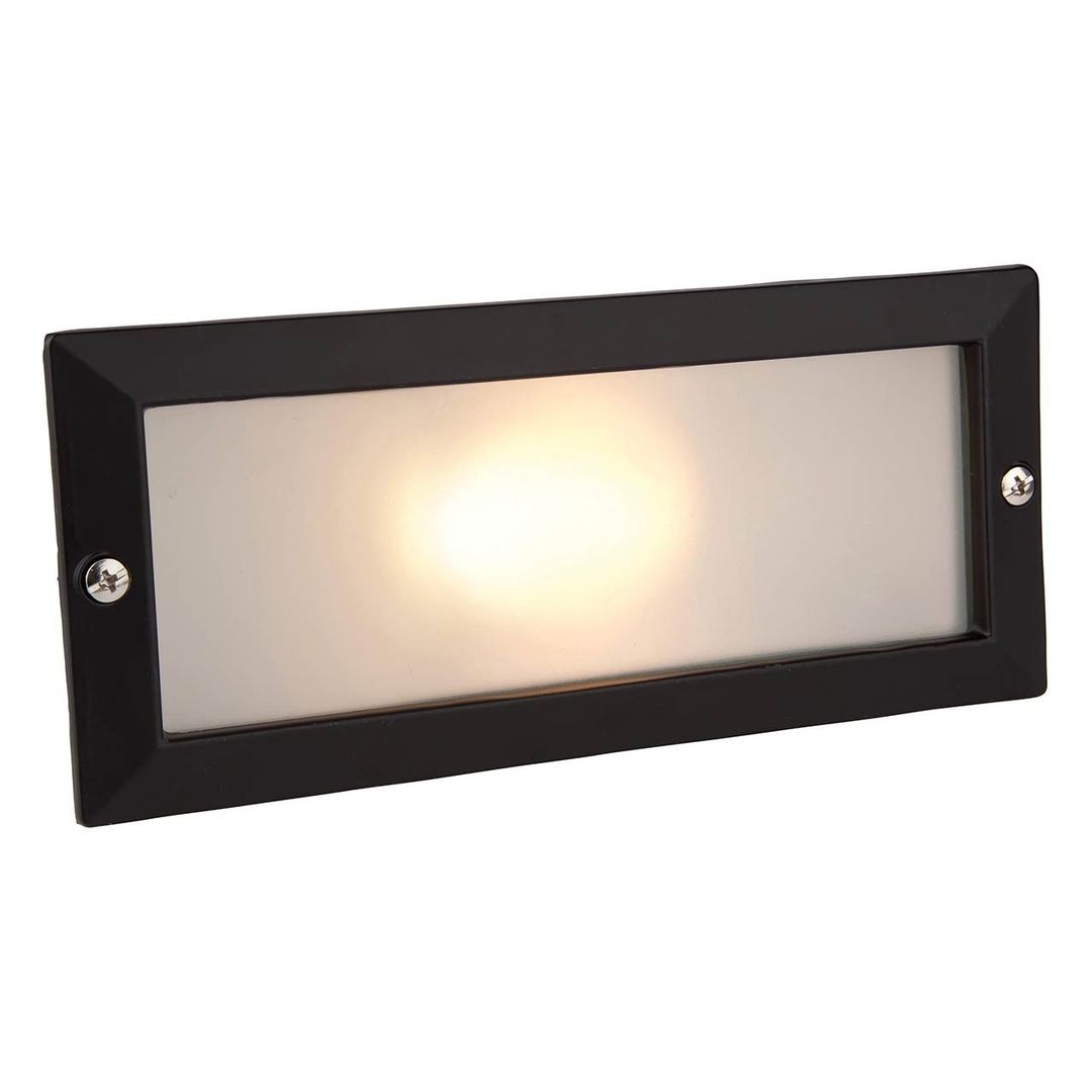 Firstlight Outdoor Wall Brick Light Opal in Black - Image 1