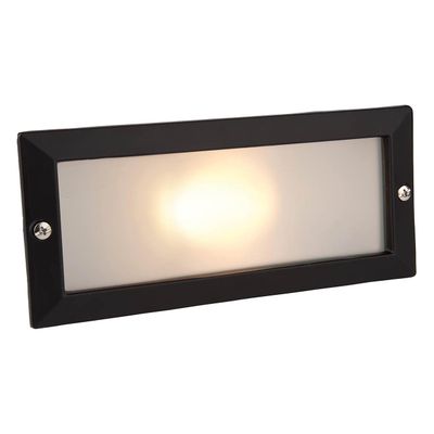 Firstlight Outdoor Wall Brick Light Opal in Black