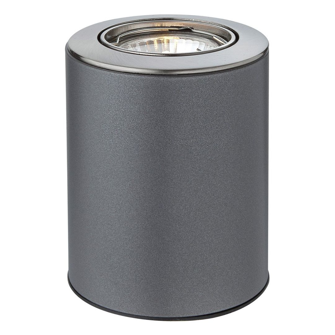 Firstlight Floodlite Uplighter with On/Off Switch Warm White 3000K in Satin Steel - Image 1