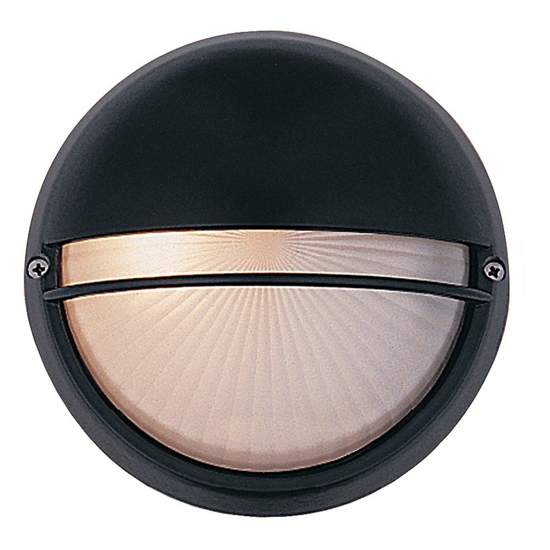 Firstlight Classic 190mm Outdoor Wall Bulkhead Eyelid Opal in Black - Image 1