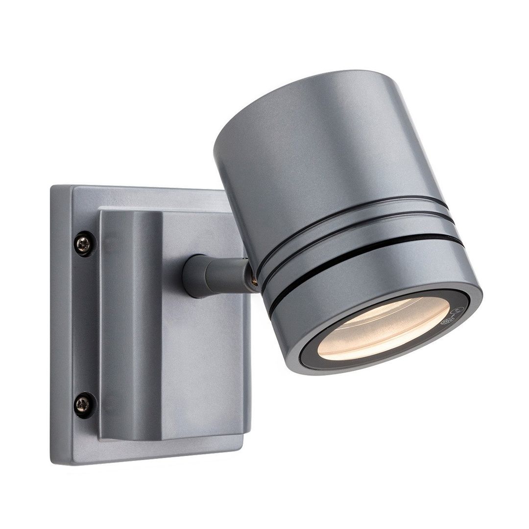Firstlight Aero Outdoor Wall Spotlight in Aluminium - Image 1