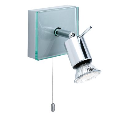 Firstlight Aqua Wall Wall Spotlight with On/Off Pull Cord in Aluminium