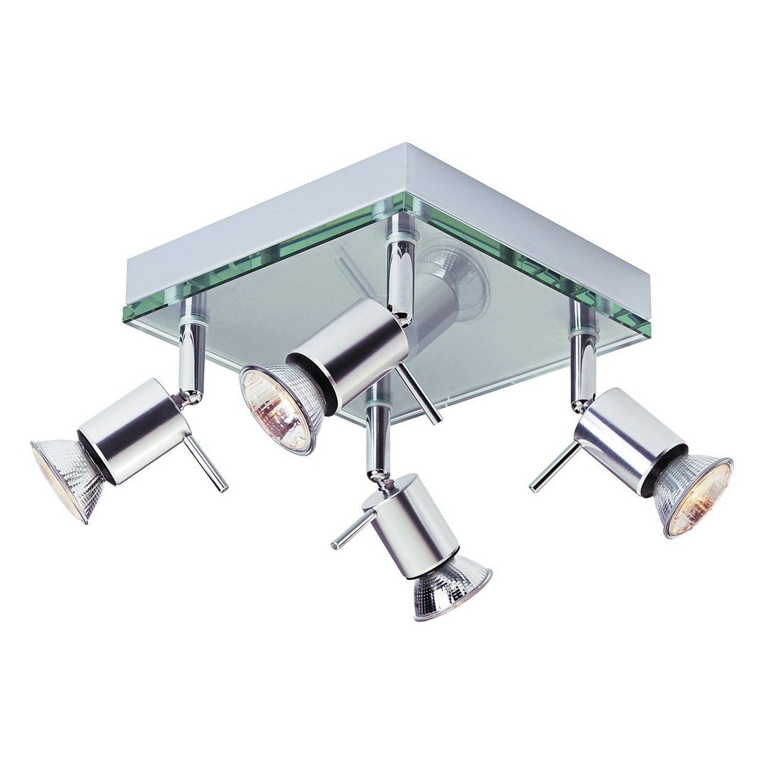 Firstlight Aqua 4-Light Ceiling Spotlight in Aluminium - Image 1