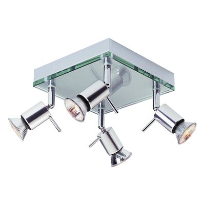 Firstlight Aqua 4-Light Ceiling Spotlight in Aluminium