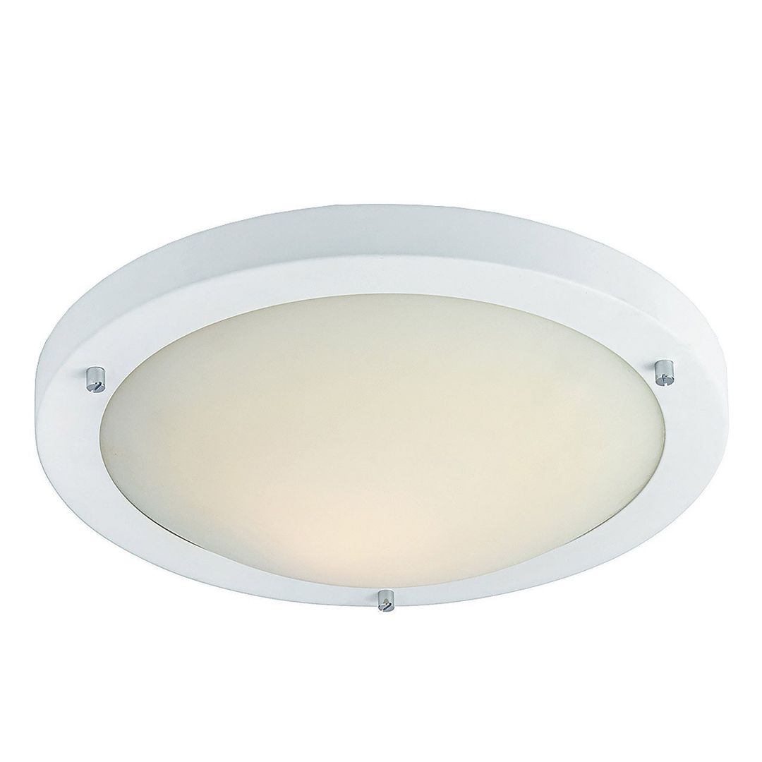 Firstlight Rondo 31cm Flush Ceiling Light Opal in Matte White - Image 1