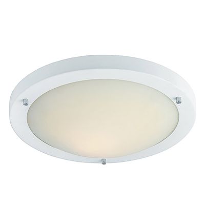 Firstlight Rondo 31cm Flush Ceiling Light Opal in Matte White