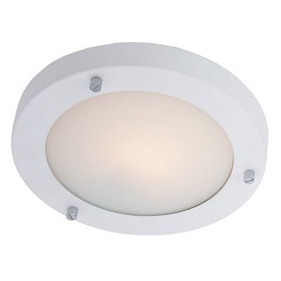 Firstlight Rondo 18cm Flush Ceiling Light Opal in Matte White