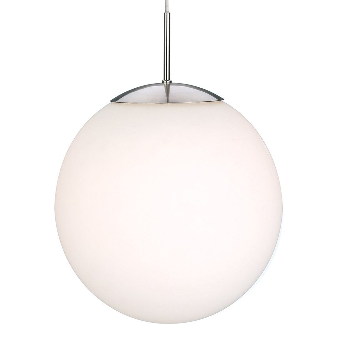 Firstlight Globe 35cm Pendant Light Opal in Chrome - Image 1