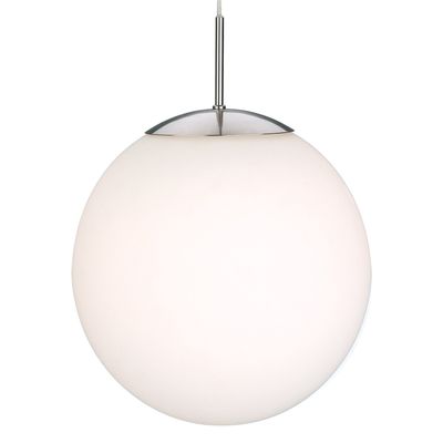 Firstlight Globe 35cm Pendant Light Opal in Chrome
