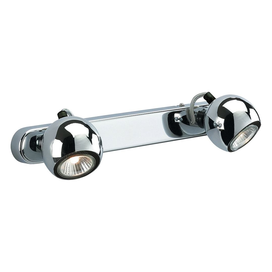 Firstlight Magnetic Swivel Head Modern Style 2-Light Wall Spotlight Chrome - Image 1