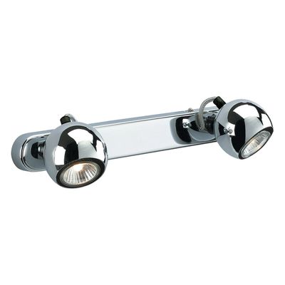 Firstlight Magnetic Swivel Head Modern Style 2-Light Wall Spotlight Chrome