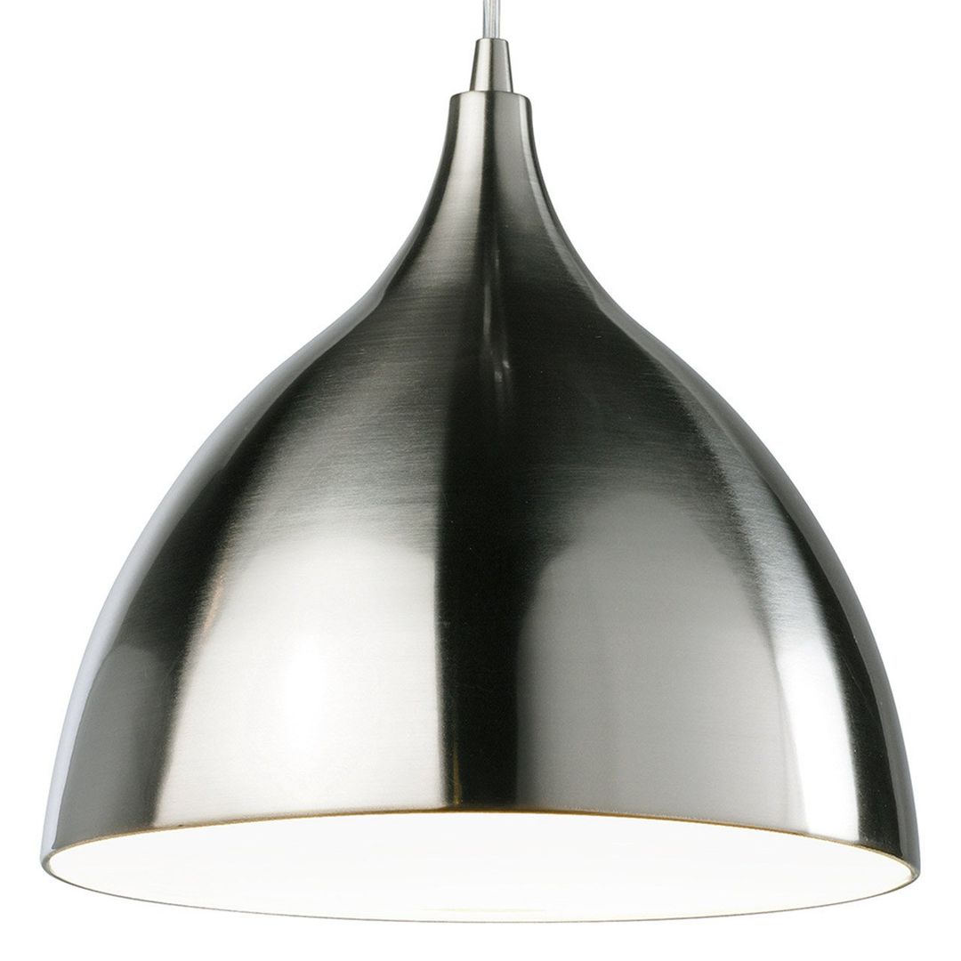 Firstlight Cafe 25cm Pendant Light in Brushed Steel - Image 1
