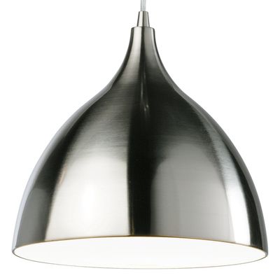 Firstlight Cafe 25cm Pendant Light in Brushed Steel
