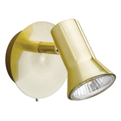 Firstlight Magnum Wall Wall Spotlight with On/Off Switch in Brushed Brass