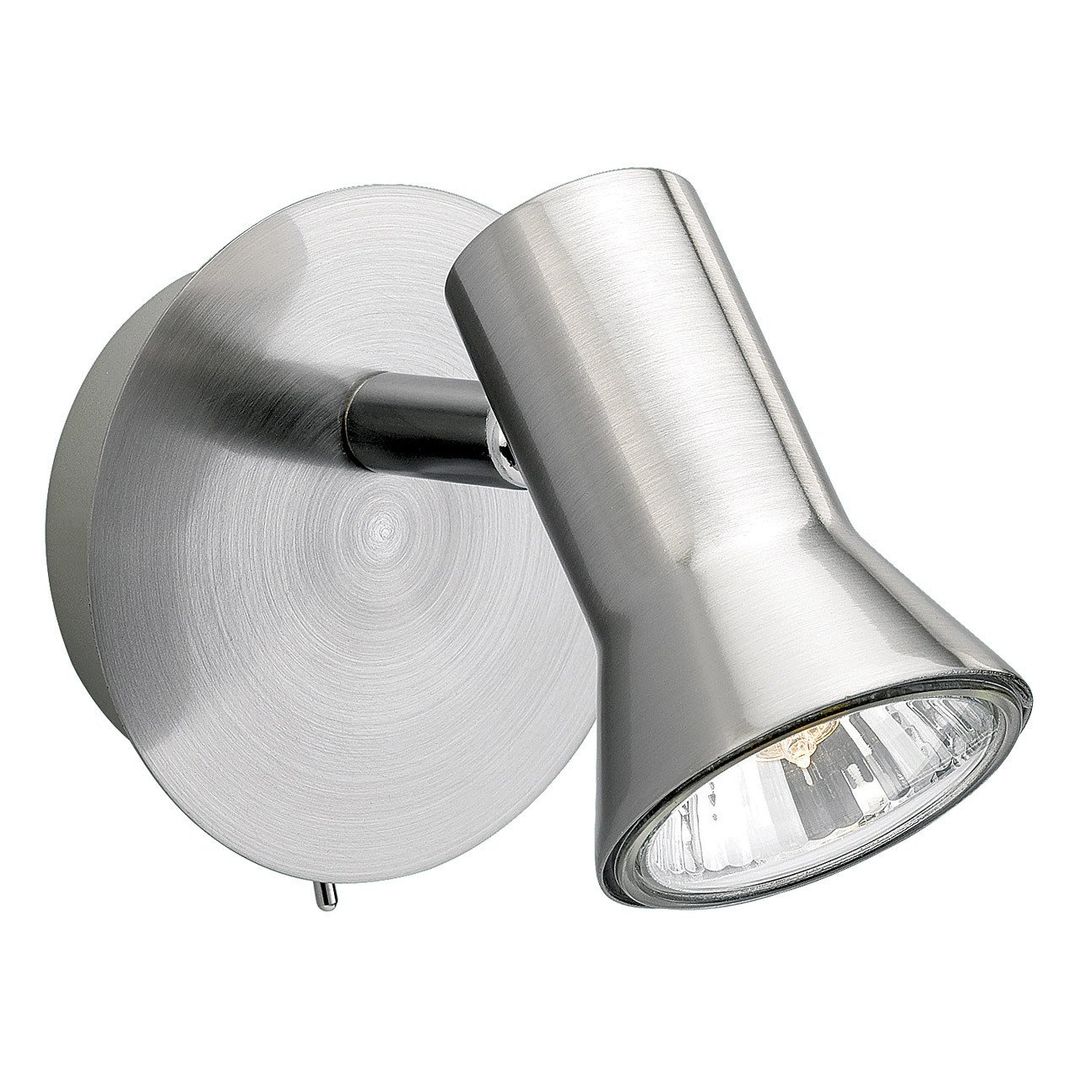 Firstlight Magnum Wall Wall Spotlight with On/Off Switch in Brushed Steel - Image 1