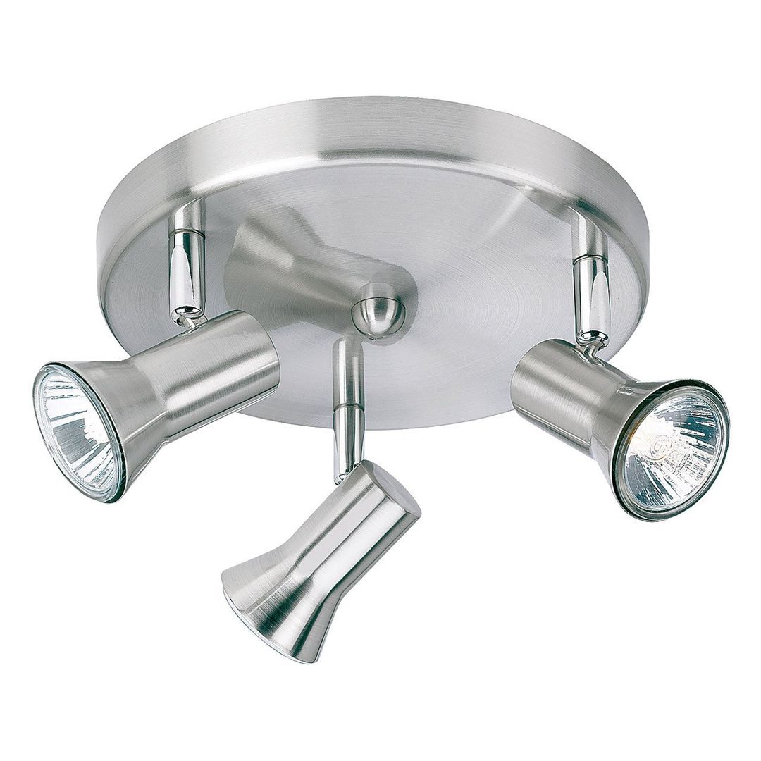 Firstlight Magnum 3-Light Ceiling Spotlight in Brushed Steel - Image 1