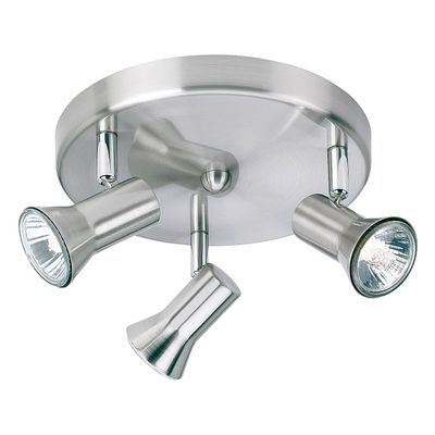 Firstlight Magnum 3-Light Ceiling Spotlight in Brushed Steel