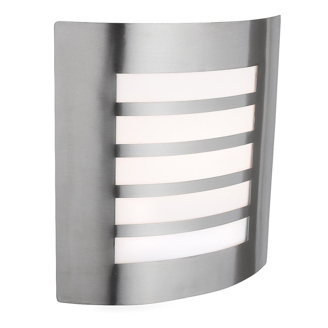 Firstlight Prince Outdoor Wall Half Lantern Opal in Stainless Steel - Image 1