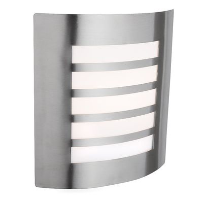 Firstlight Prince Outdoor Wall Half Lantern Opal in Stainless Steel