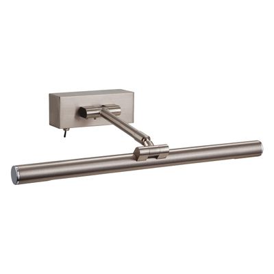 Firstlight Traditional LED 395mm Picture/Mirror Light 8W with On/Off Switch in Brushed Steel