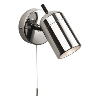 Firstlight Atlantic Wall Wall Spotlight with On/Off Pull Cord in Chrome