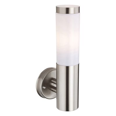 Firstlight Plaza Outdoor Wall Lantern Opal in Stainless Steel