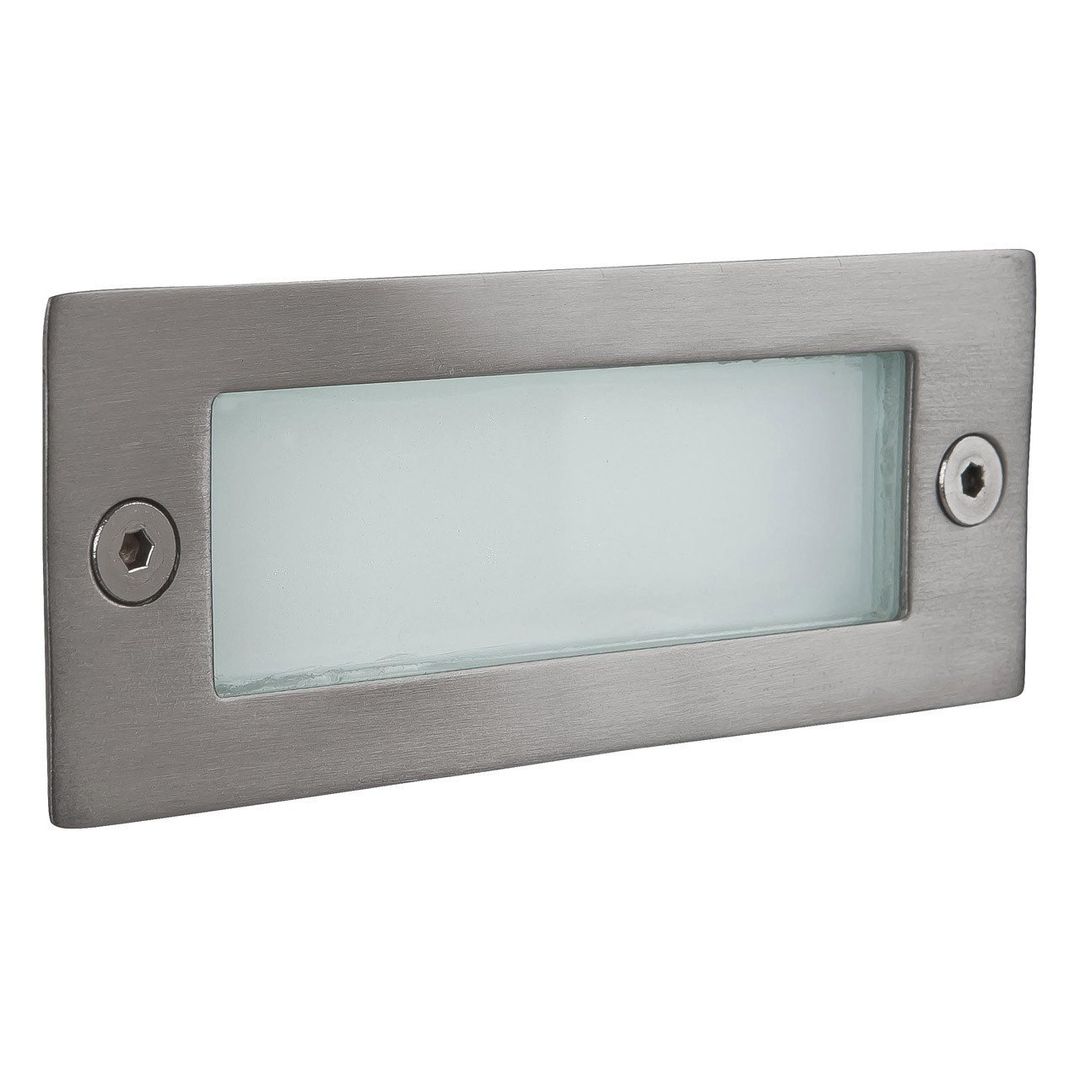 Firstlight LED Rectangle Outdoor Wall Brick Light Daylight 5000K Opal in Stainless Steel - Image 1