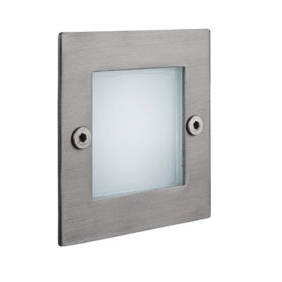 Firstlight LED Square Outdoor Wall Brick Light Daylight 5000K Opal in Stainless Steel