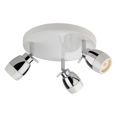 Firstlight Marine 3-Light Ceiling Spotlight in Chrome and White