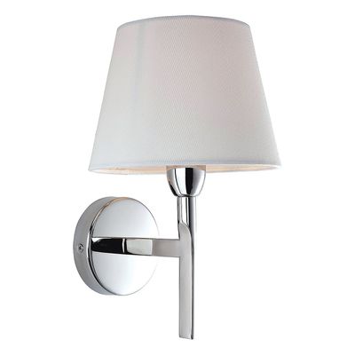 Firstlight Transition Wall Wall Light in Cream and Polished Steel