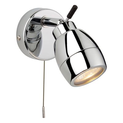 Firstlight Marine Wall Wall Spotlight with On/Off Pull Cord in Chrome