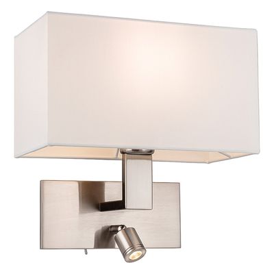 Firstlight LED Raffles 2-Light Wall Wall Light Warm White 3000K in Cream and Brushed Steel