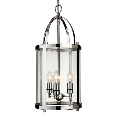 Firstlight Imperial 3-Light Pendant Light Clear in Chrome