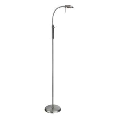 Firstlight LED Milan Floor Lamp Dimmable with Dimmer Control Warm White 2700K in Brushed Steel